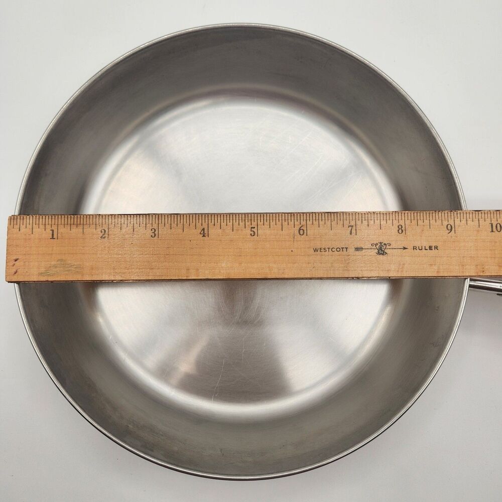 Revere Ware 1801 9 inch Skillet Frying Pan Copper Bottom Clinton ILL 95c - Picture 15 of 16
